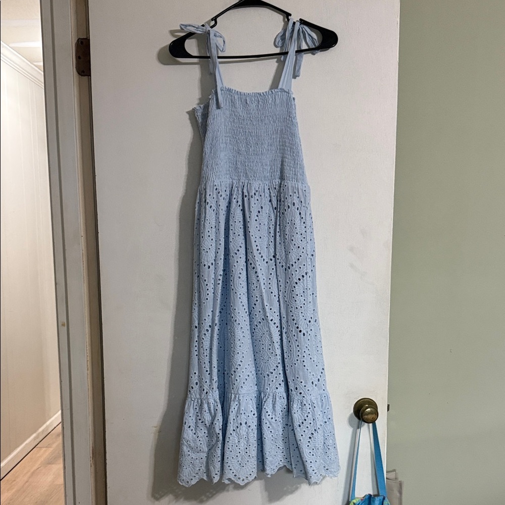 Light Blue Eyelet Dress